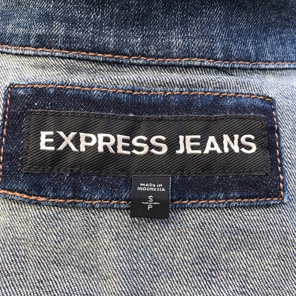 ☘️🌸 Express Denim silver sleeves Jacket 🌸☘️ - Picture 2 of 11